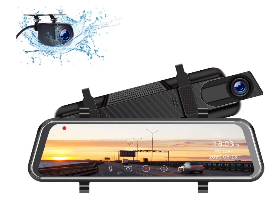Smart Rearview mirror/ backup & dash cam