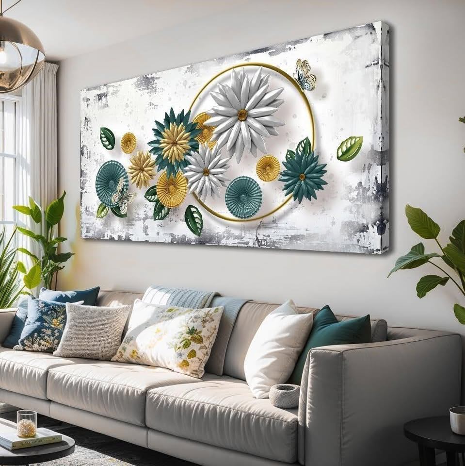*New* Abstract chrysanthemum Canvas Wall Art