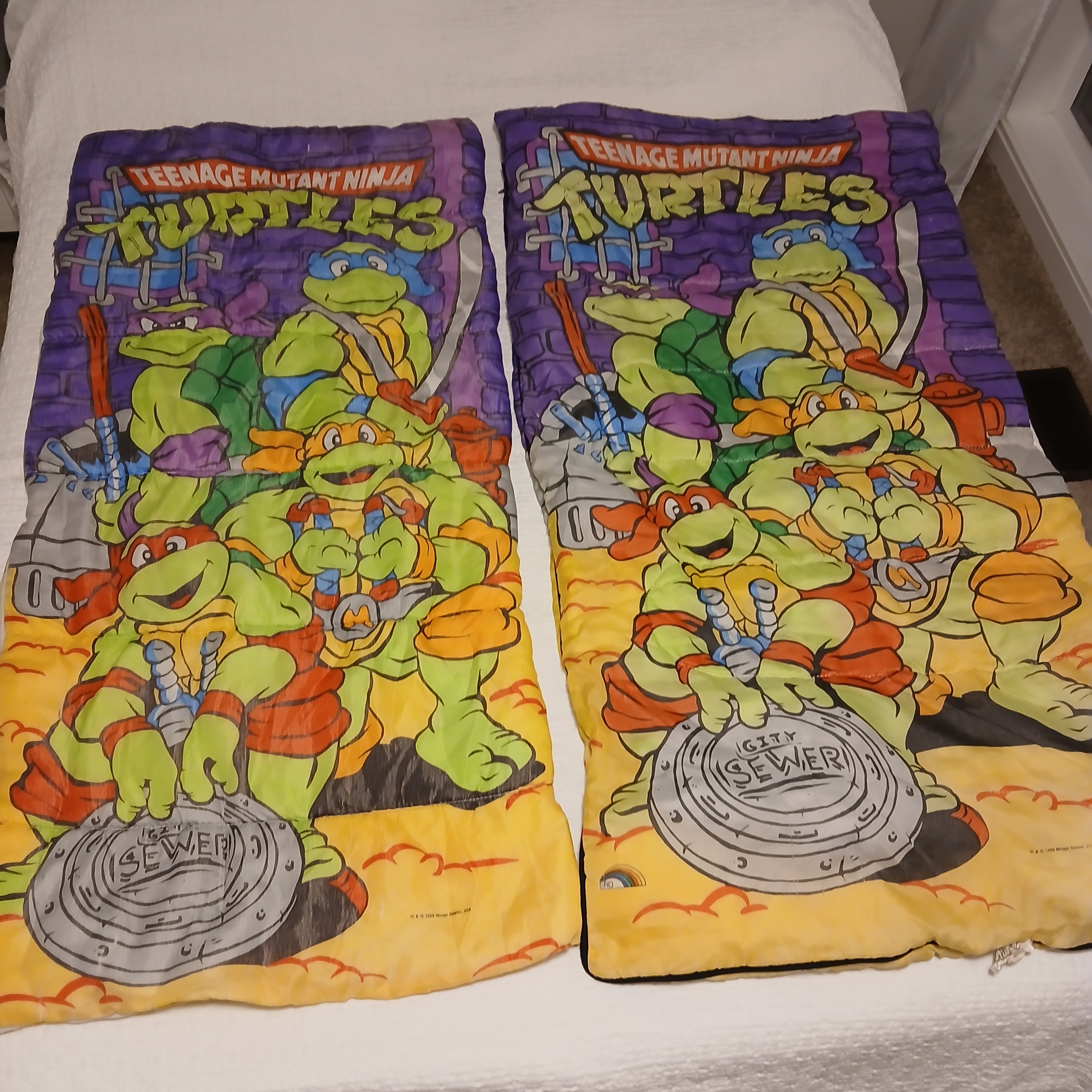 Vintage 1988 Teenage Mutant Ninja Turtles Kids Sleeping Bag