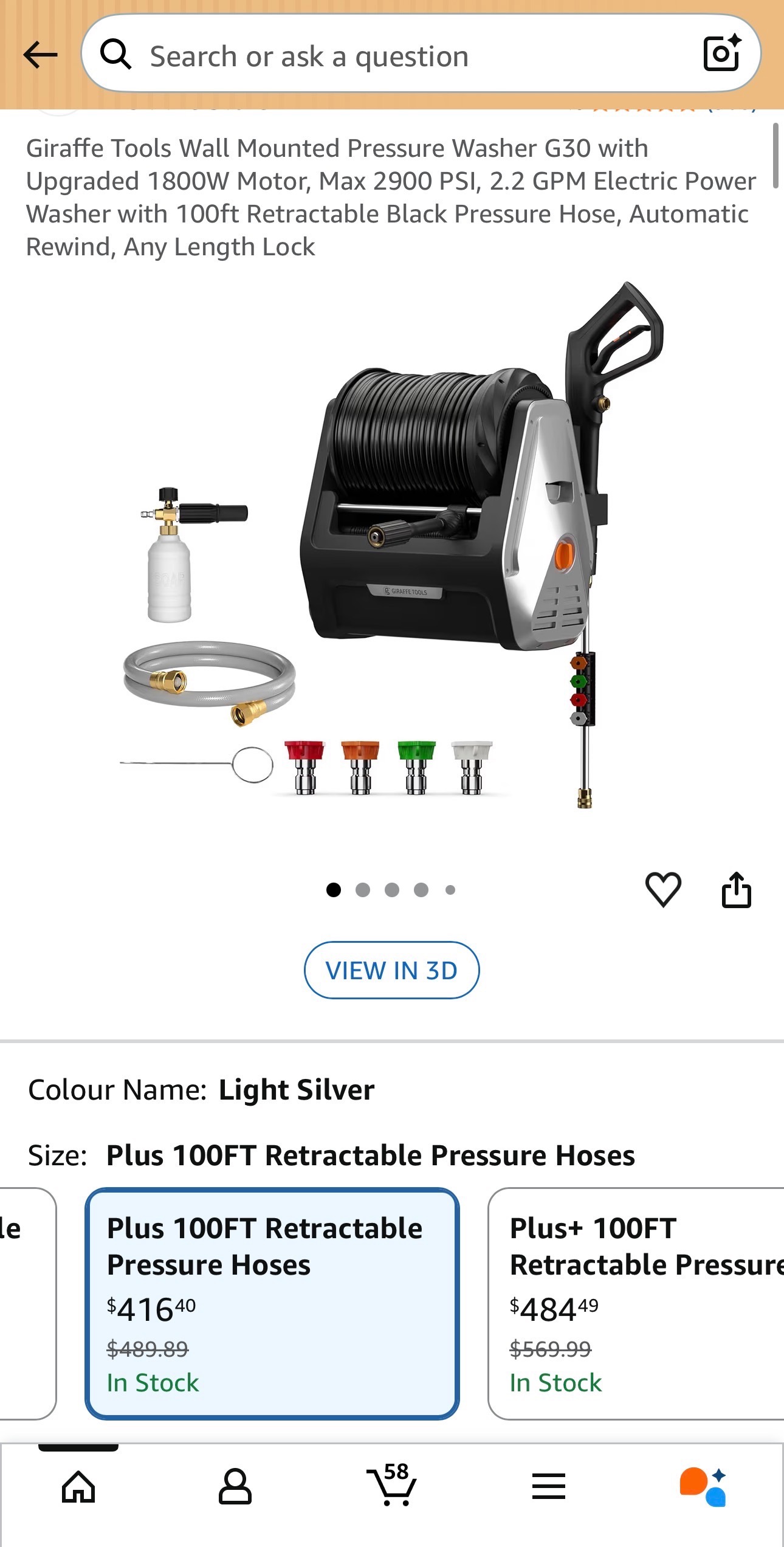 Giraffe Tools Wall Mounted Pressure Washer G30 2900-PSI 2.2-GPM - photo 4