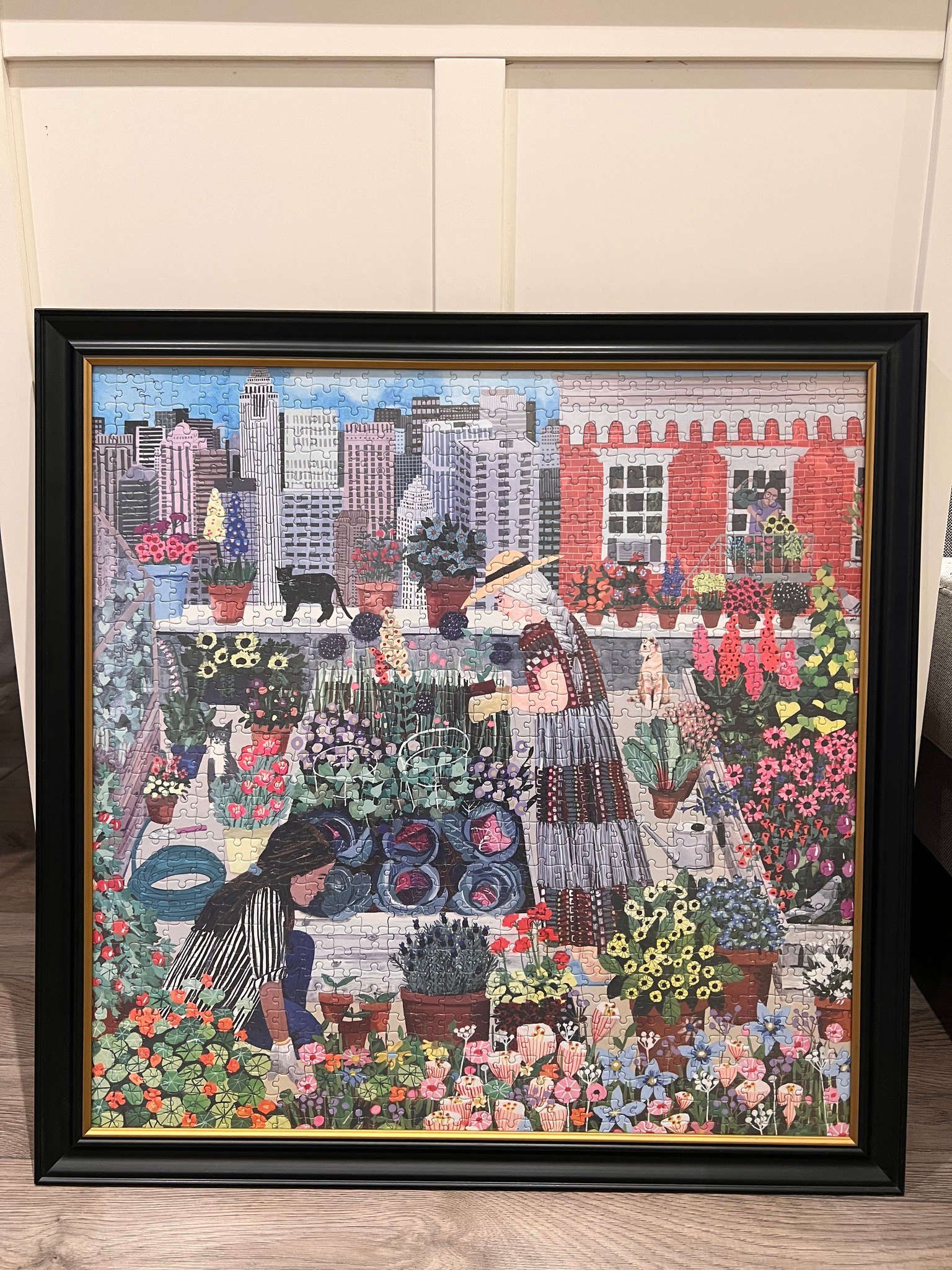 1000 pieces puzzle with wooden frame