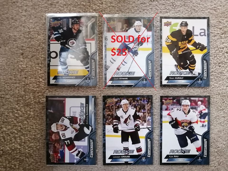VARIOUS $ MINT RARE 2016-17 Upper Deck Compendium BLUE RC Cards - photo 2