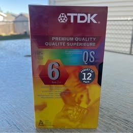 TDK Premium Quality VHS T-120 QS 6 Hour Sealed Tapes Pack of 12 - photo 2