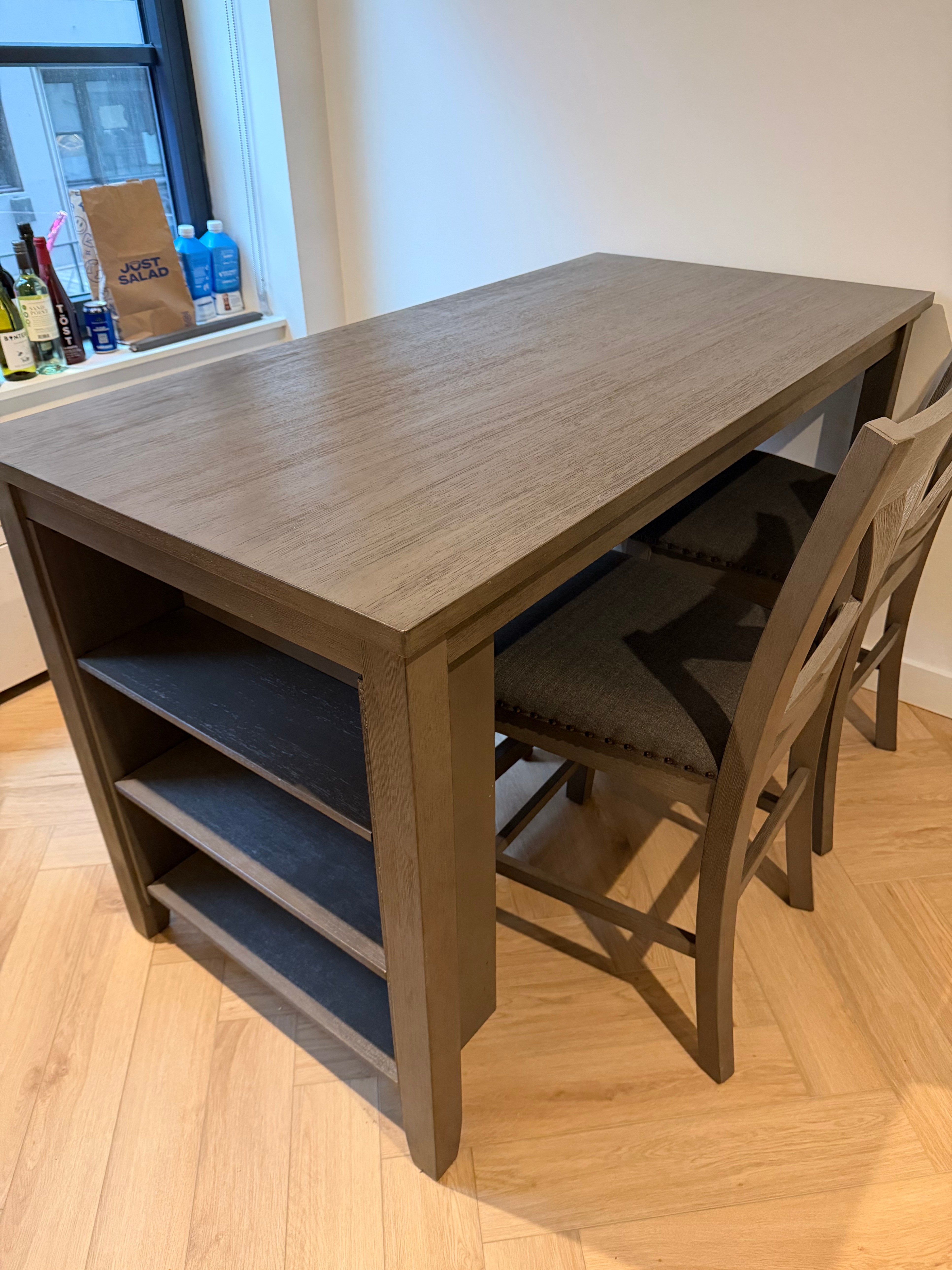Counter Height SOLID WOOD dining table (table and stools) - photo 2