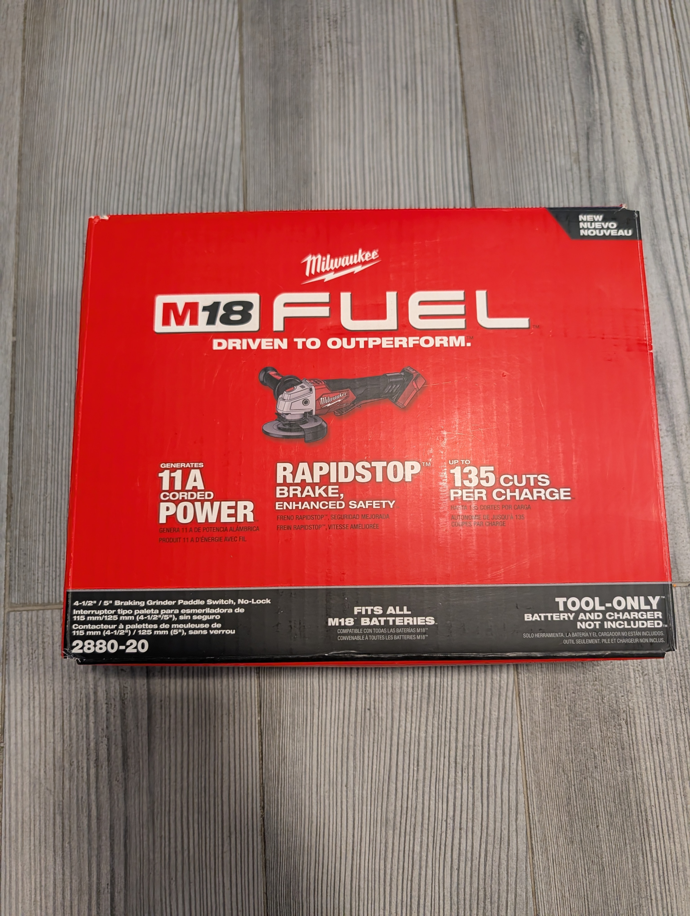 New Milwaukee M18 FUEL Brushless Grinder 2880-20, Retail $229 - photo 2