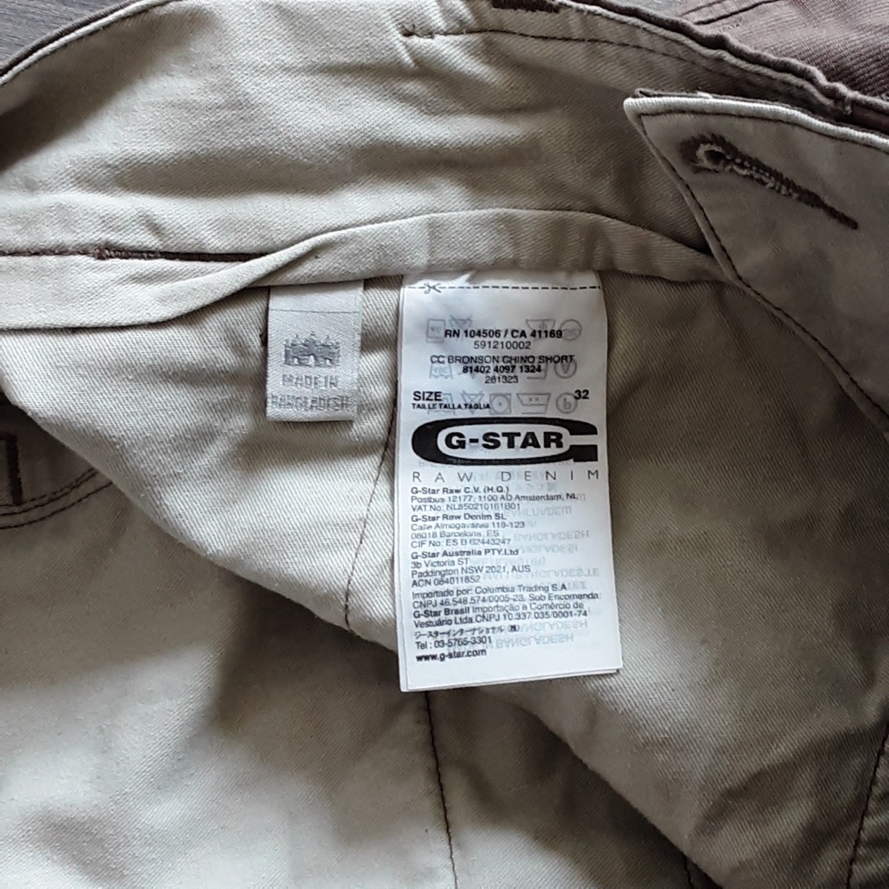 G-Star Raw Bronson Chino Shorts - Size 32 - photo 3