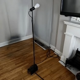 HÅRSLINGA IKEA Black Floor Lamp