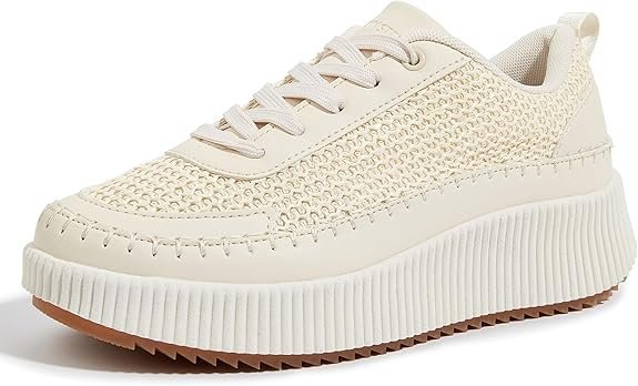 (US 7.5)LUCKY STEP Women's Platform Sneakers Rhinestone