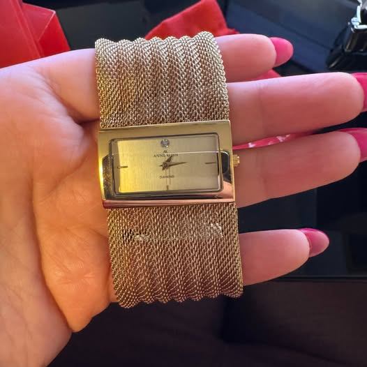 MUST GO - Women's Anne Klein Mesh Strap Diamond Watch