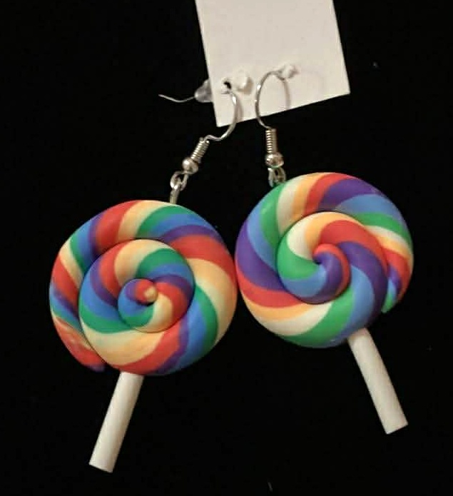 Resin Lollipop Dangle Earrings (New)