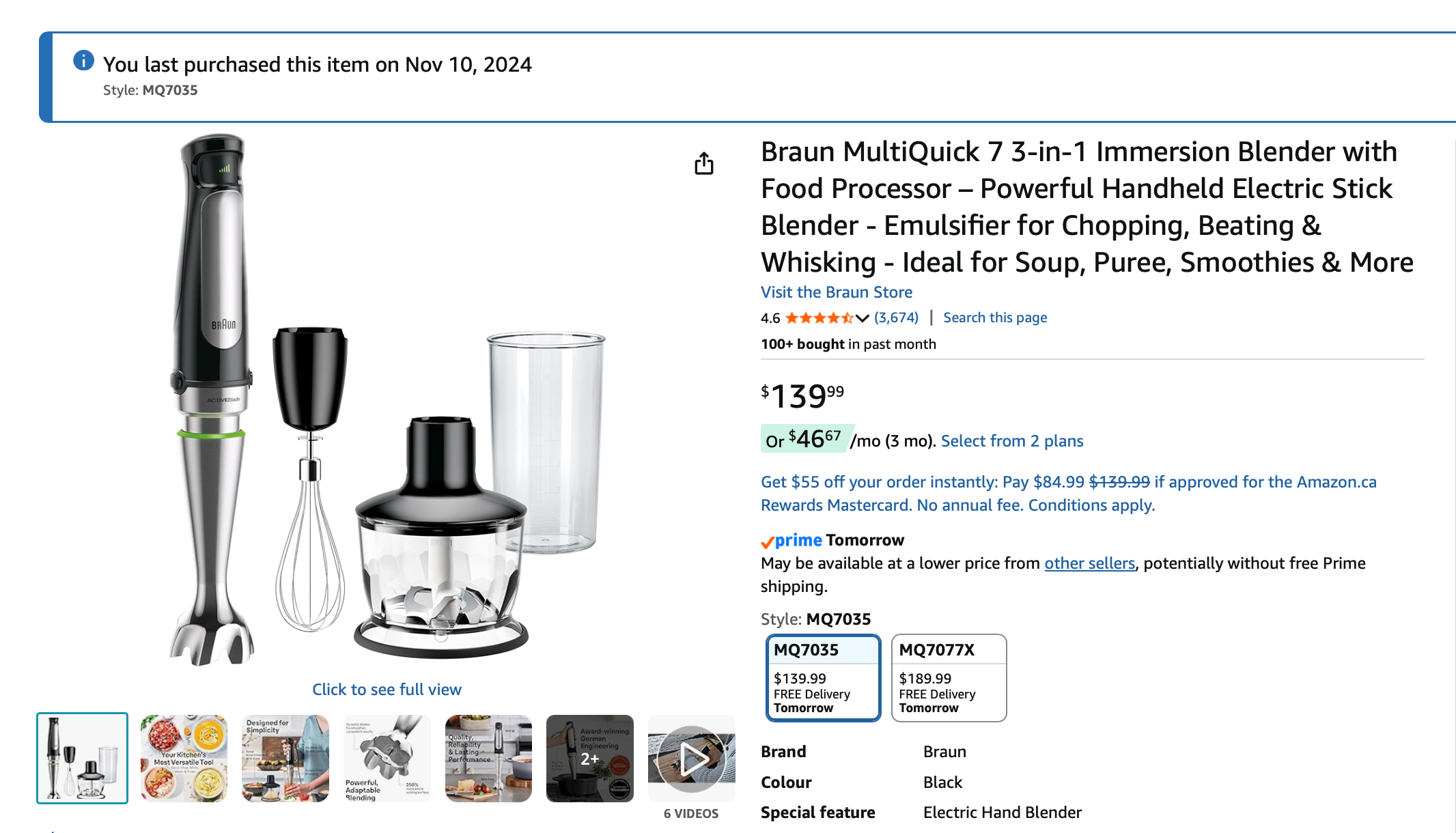 Braun Multi Quick 7 Hand Blender 3 in 1. 500w - photo 2