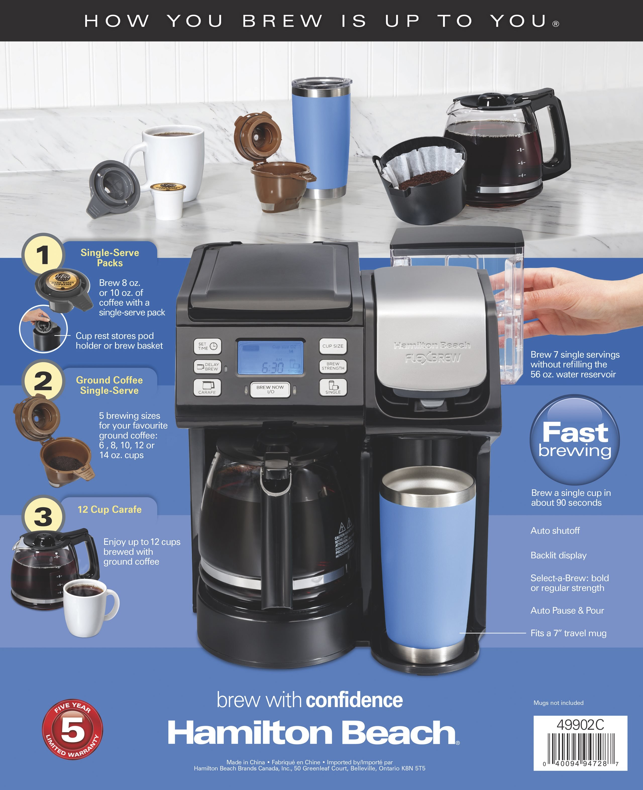 Hamilton Beach FlexBrew Trio Coffee Maker - photo 2
