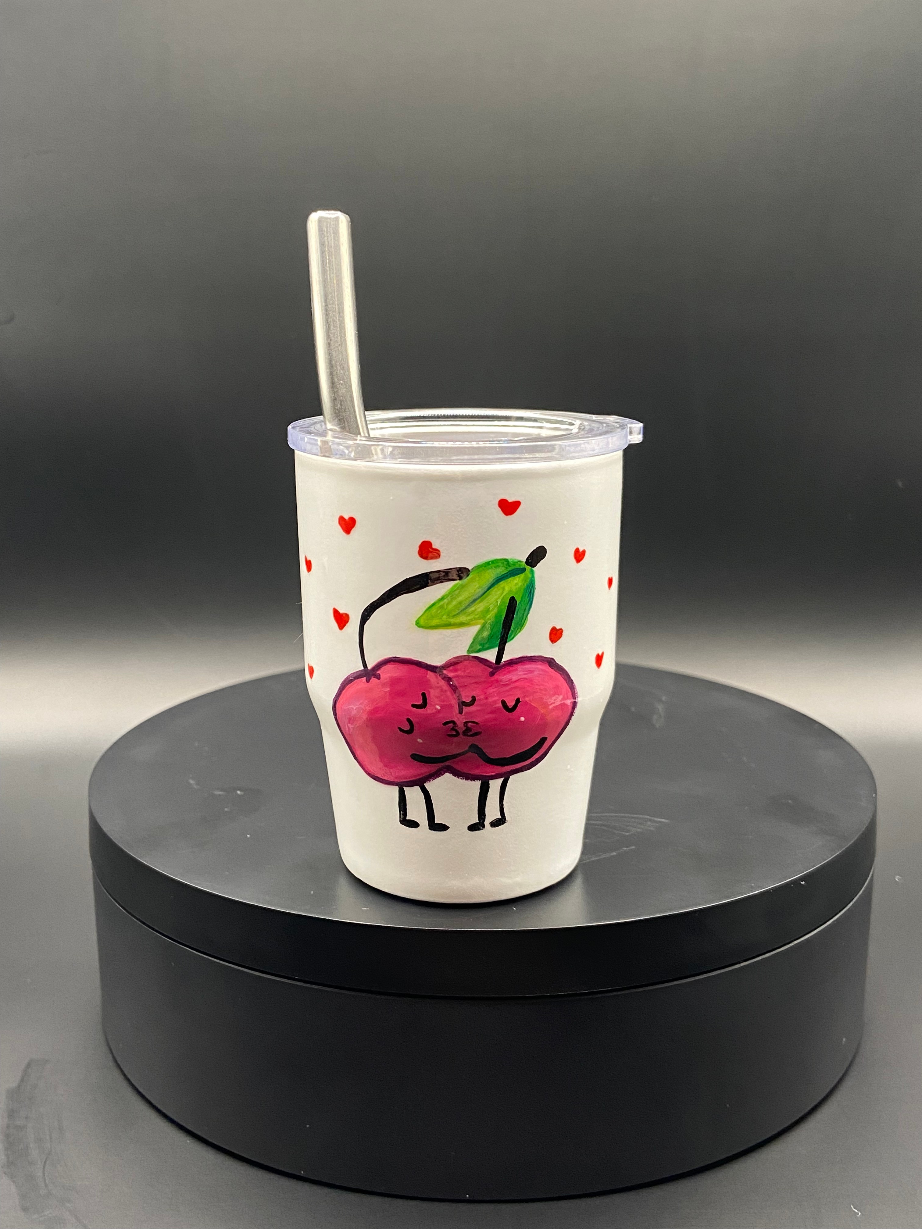 Hand-Painted Stainless Steel Mini Tumbler with Straw Set - photo 4