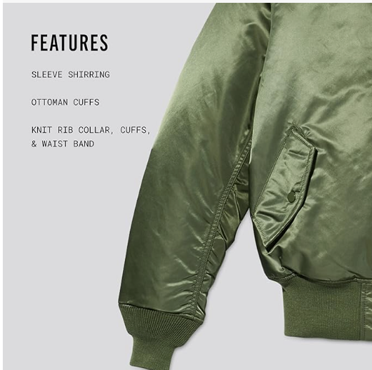 █ ✿ █ ALPHA INDUSTRIES MEN’S MA-1 BOMBER FLIGHT JACKET █ ✿ █ - photo 3
