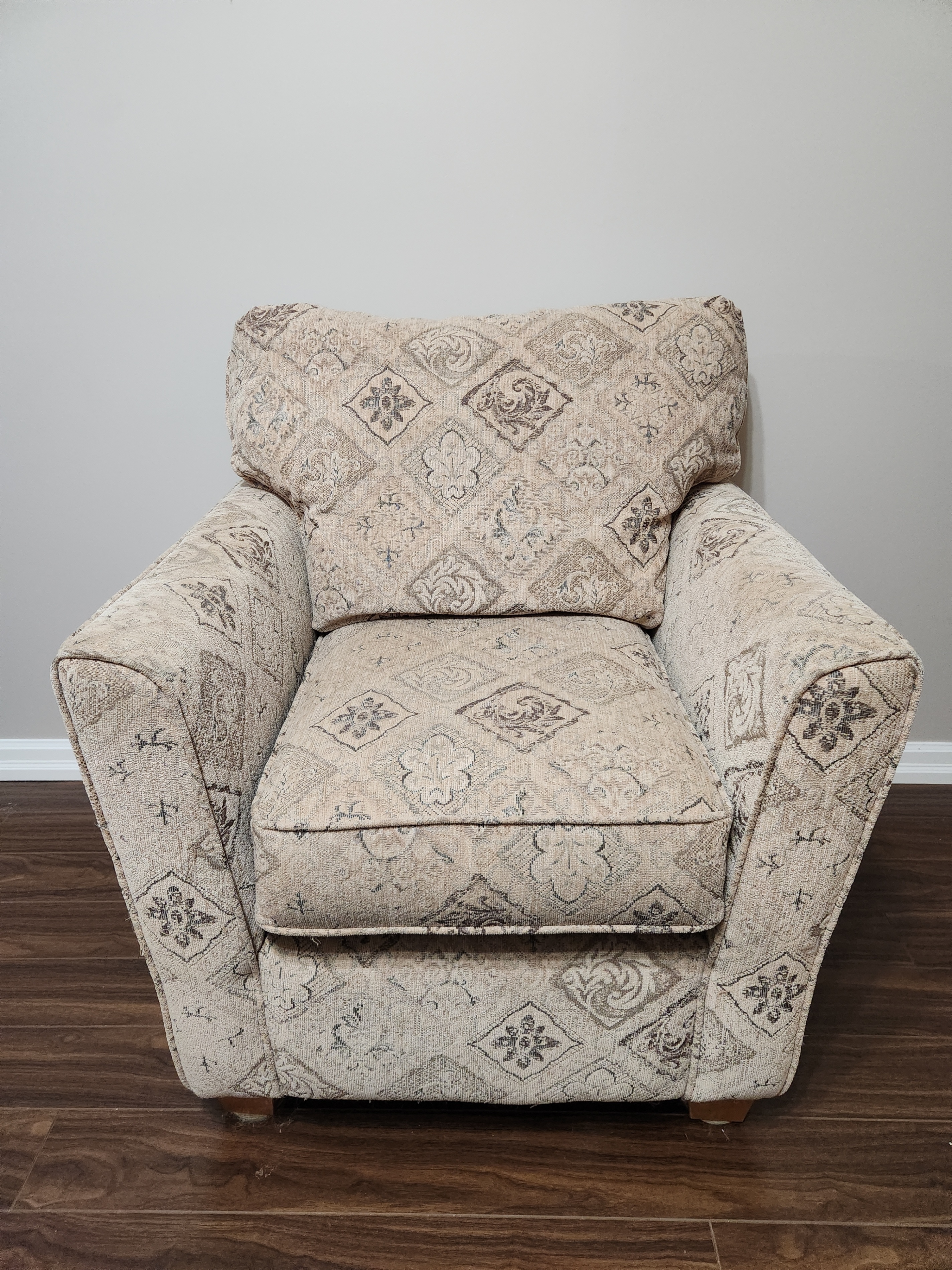 Loveseat & Armchair Set - Beige with Decorative Pillows - photo 2