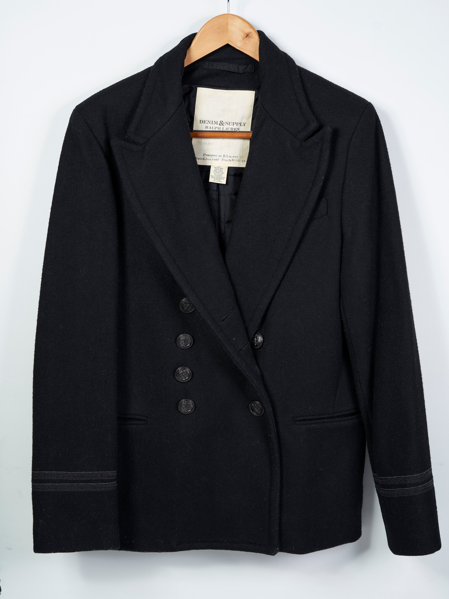 Ralph Lauren Denim and Supply Wool & Nylon Blend Pea Coat Jacket
