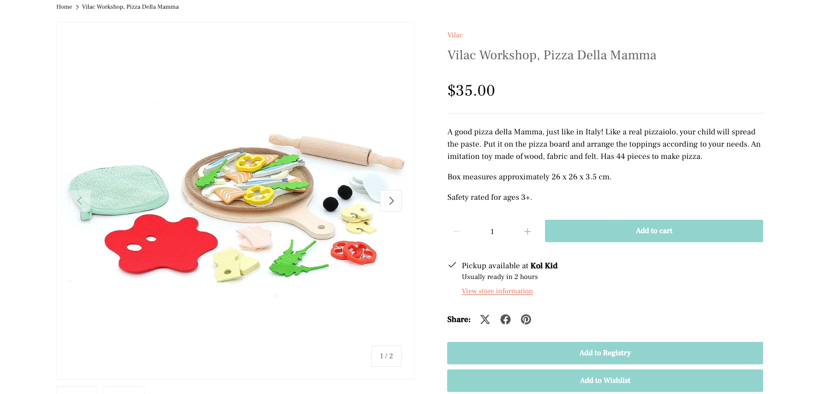 Wood & Felt Pizza Toy - photo 5
