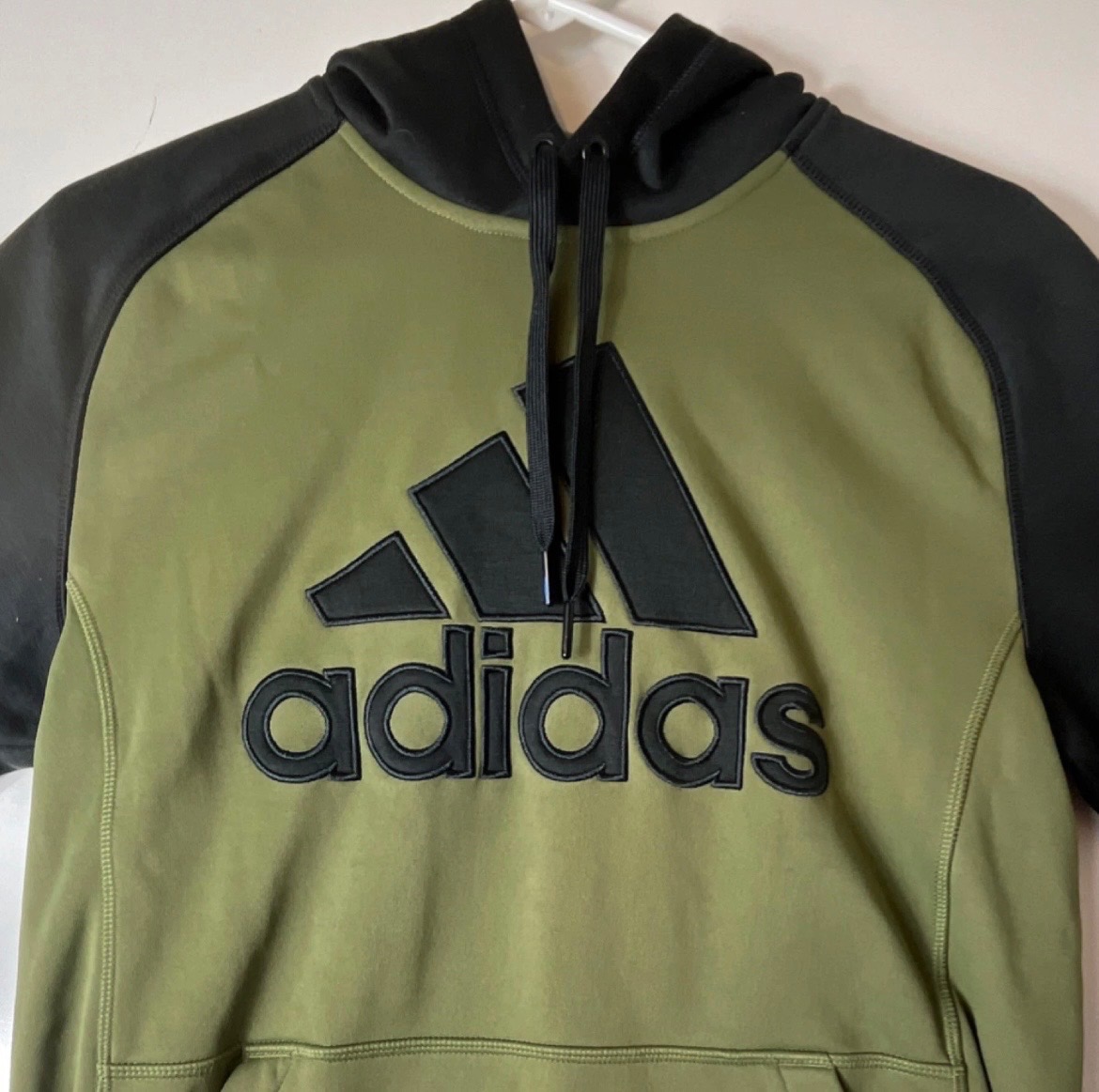 Adidas Climawarm Hoodie - Olive Green, Size Small - photo 2
