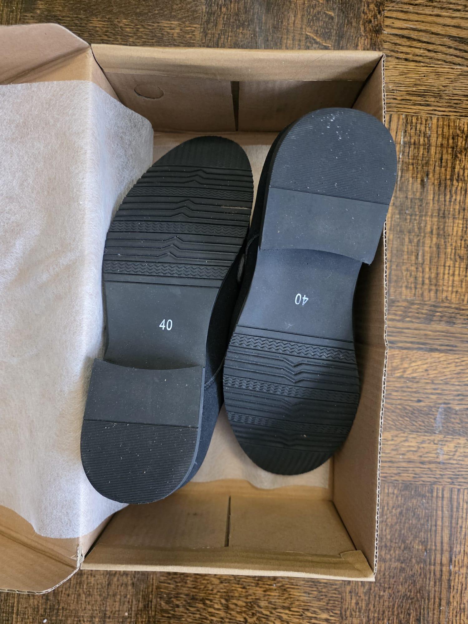 Black Shoes Slip On Size 40