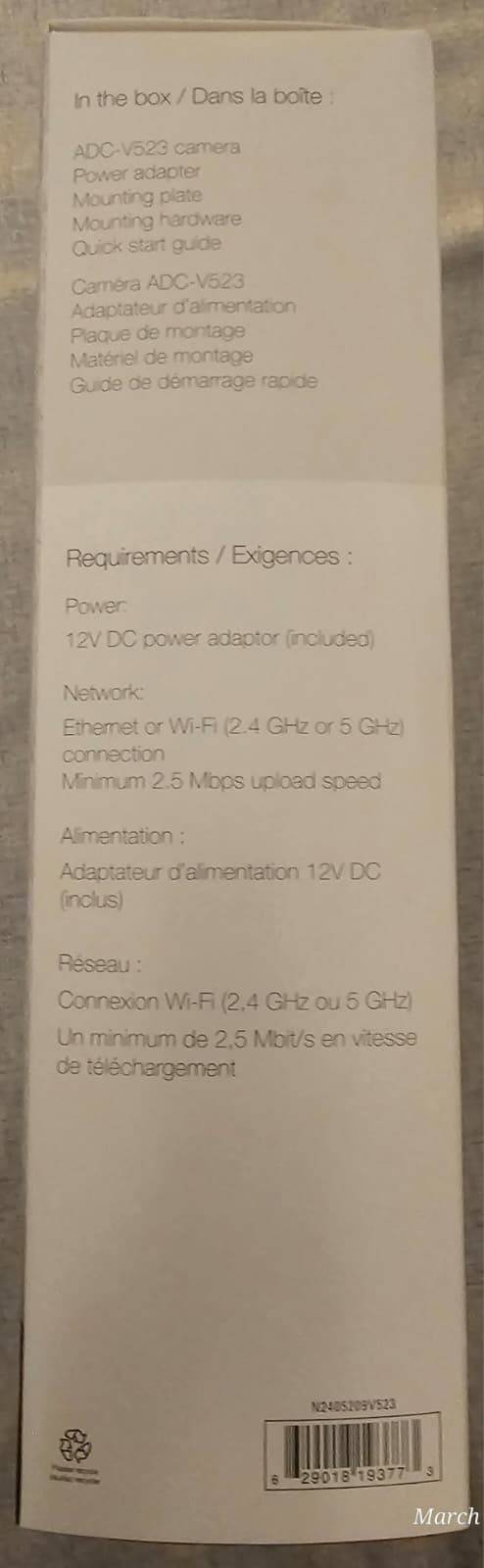Brand New Telus Indoor Camera (ADC‑V523X) – Unopened – $100 - photo 3