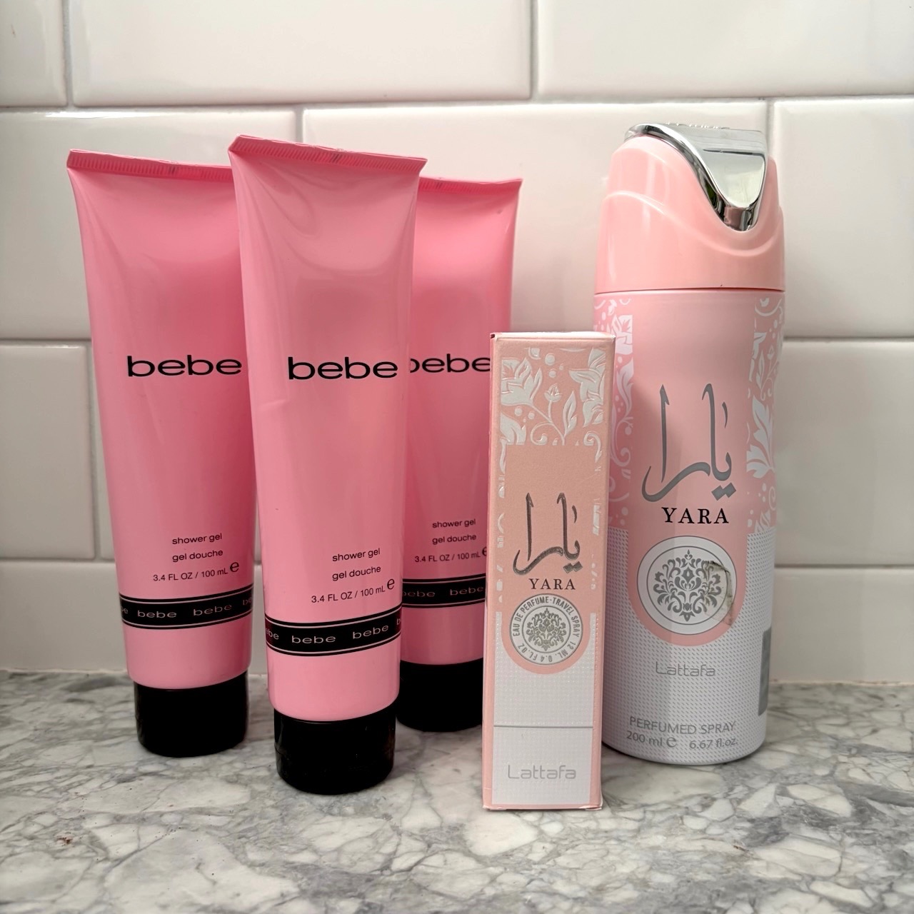5pc Women’s Perfume & Body Care BUNDLE - Yara + Bebe