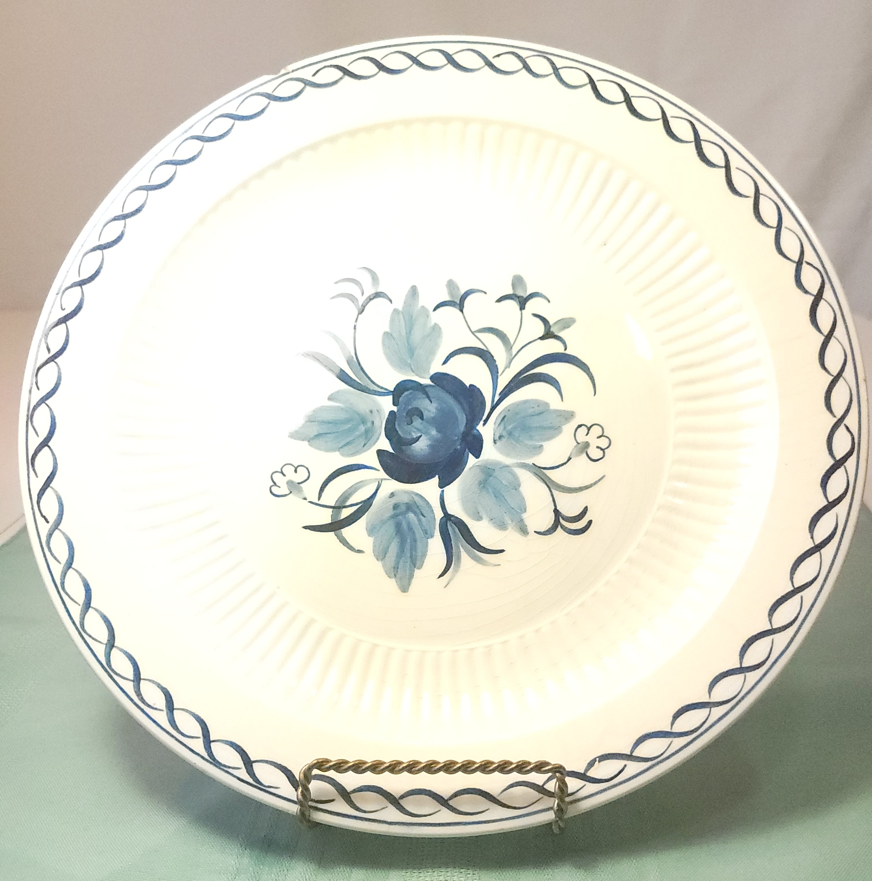 Adams England "Baltic" Ironstone Plate 10"Hand Painted 70s Eng. - photo 2