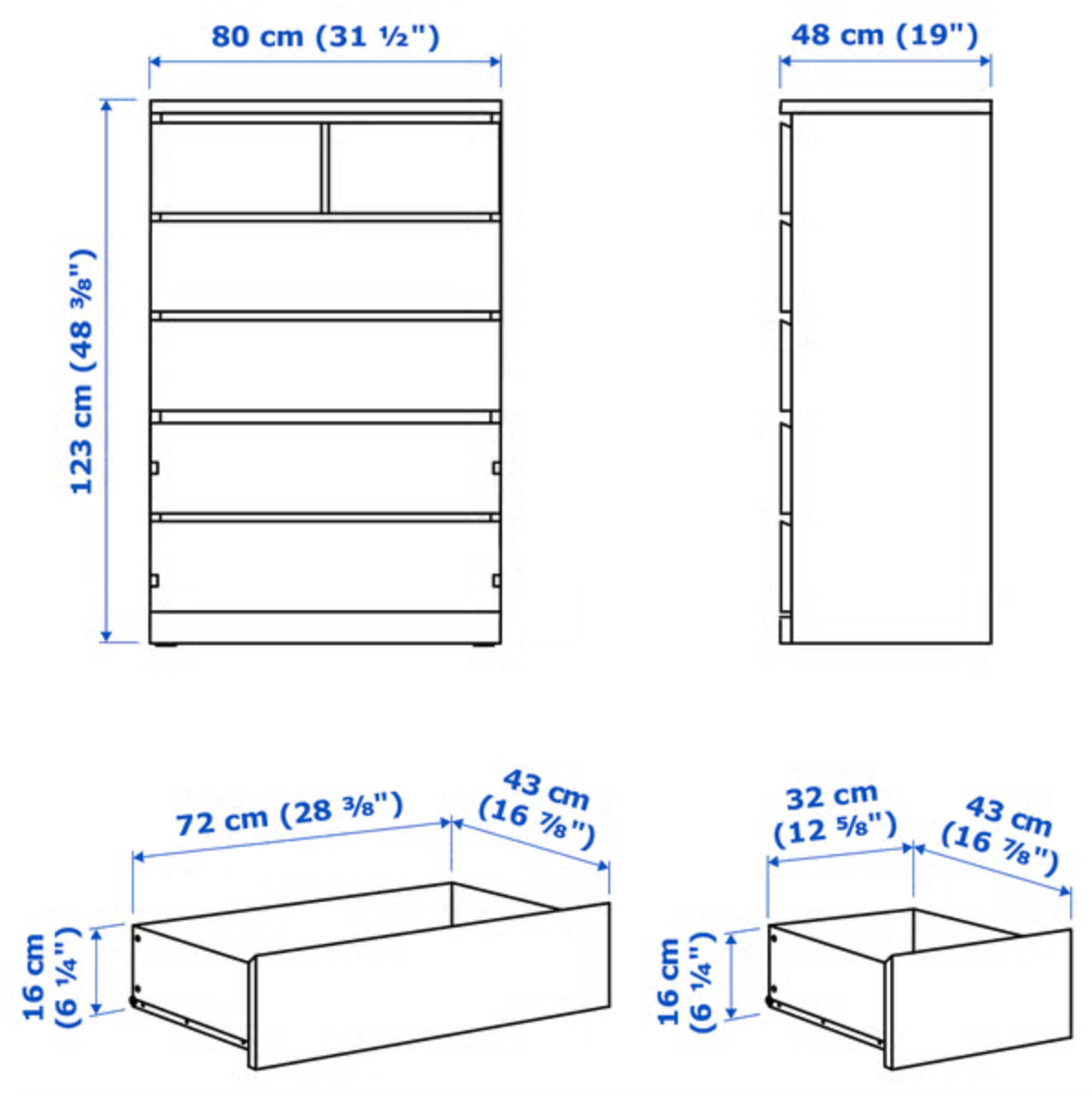 IKEA MALM 6-Drawer Dresser (White) - photo 5