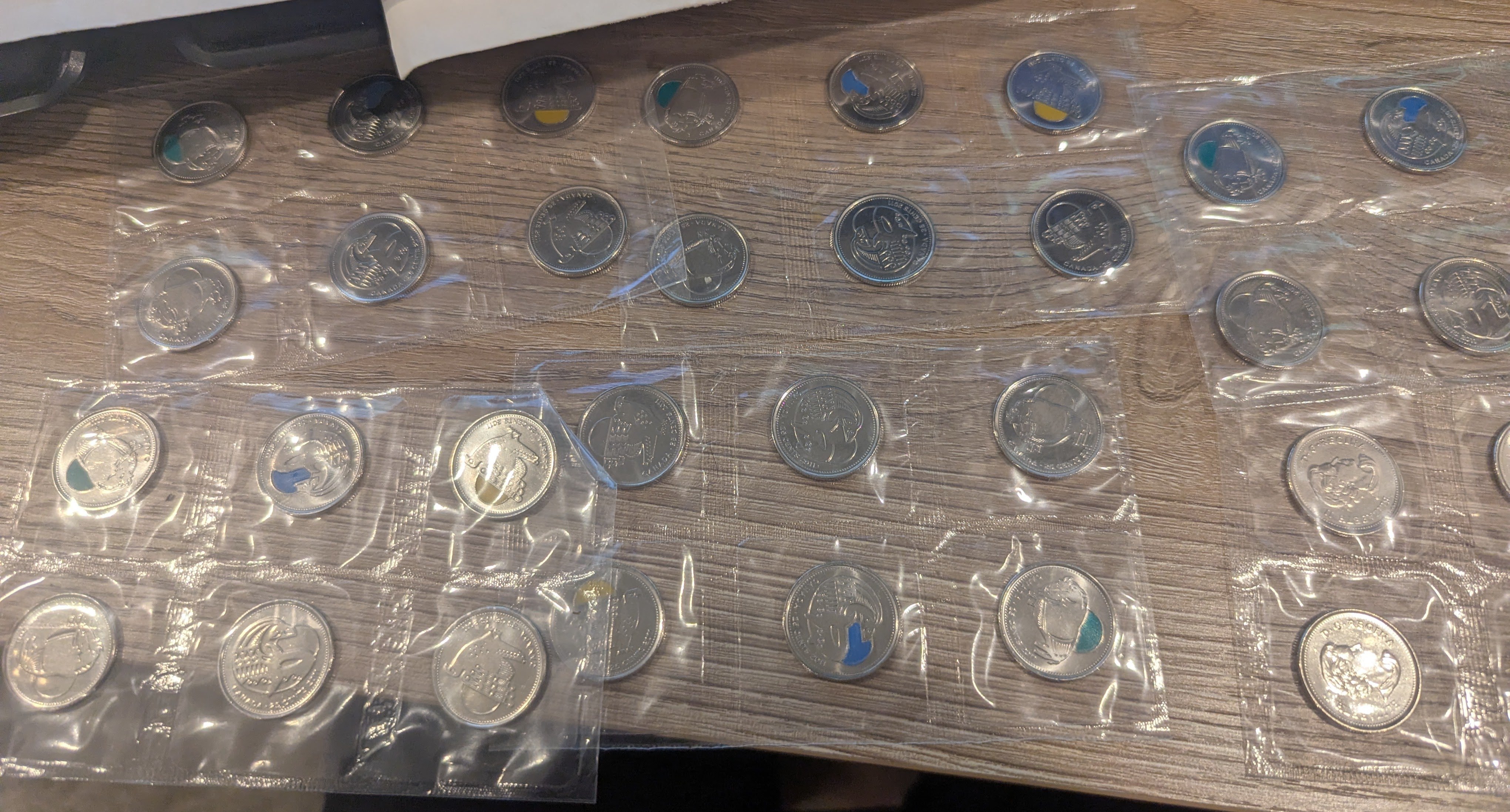 2011 25c Canadian Legendary Nature - 36 coins in all