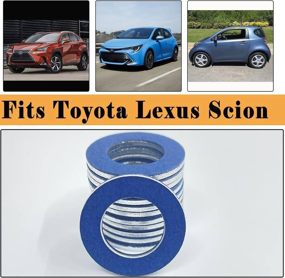 Aluminum Oil Drain Plug Gaskets Fits for Lexus / Toyota - photo 2