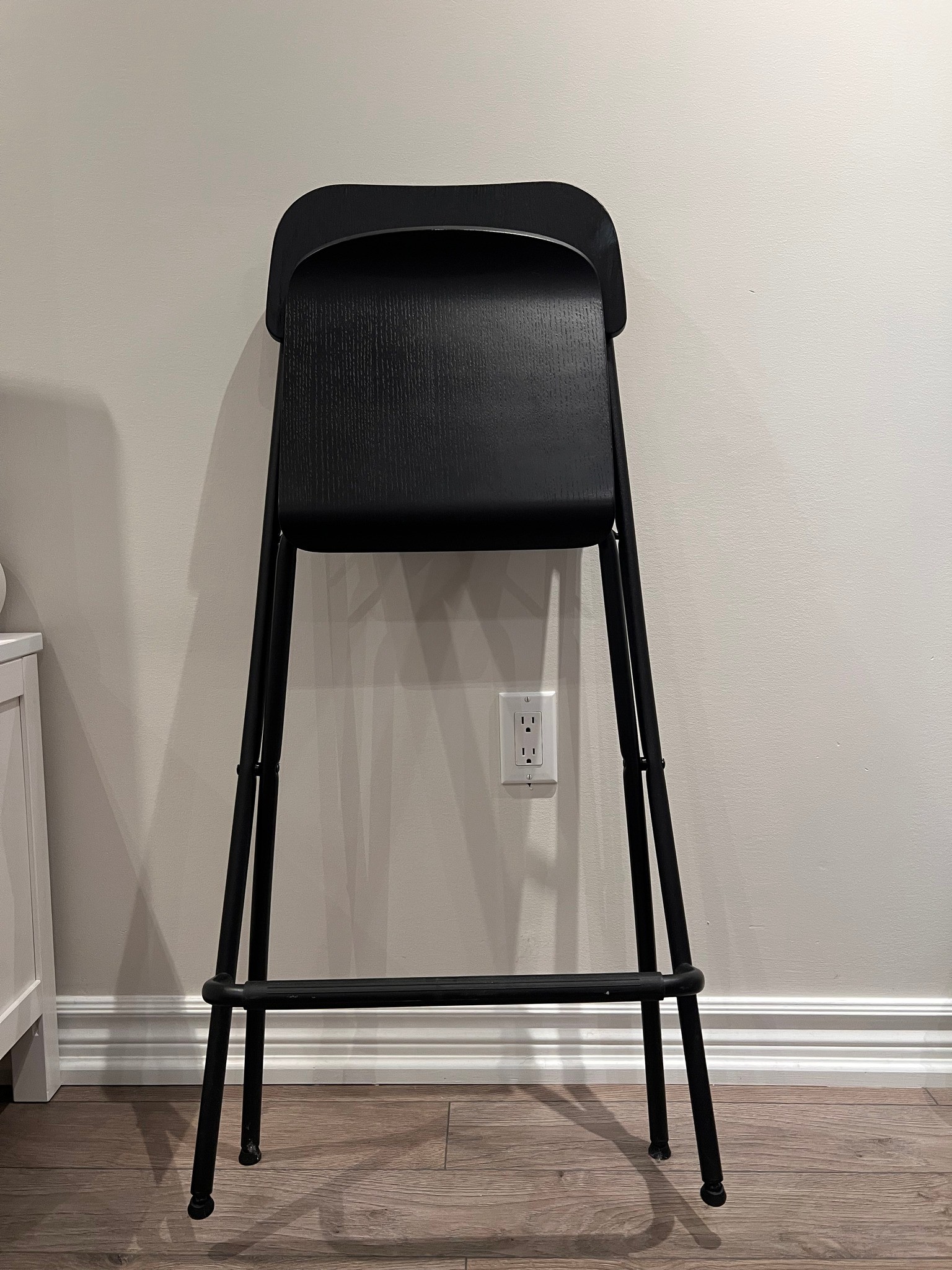 Bar stool with backrest, foldable - photo 3