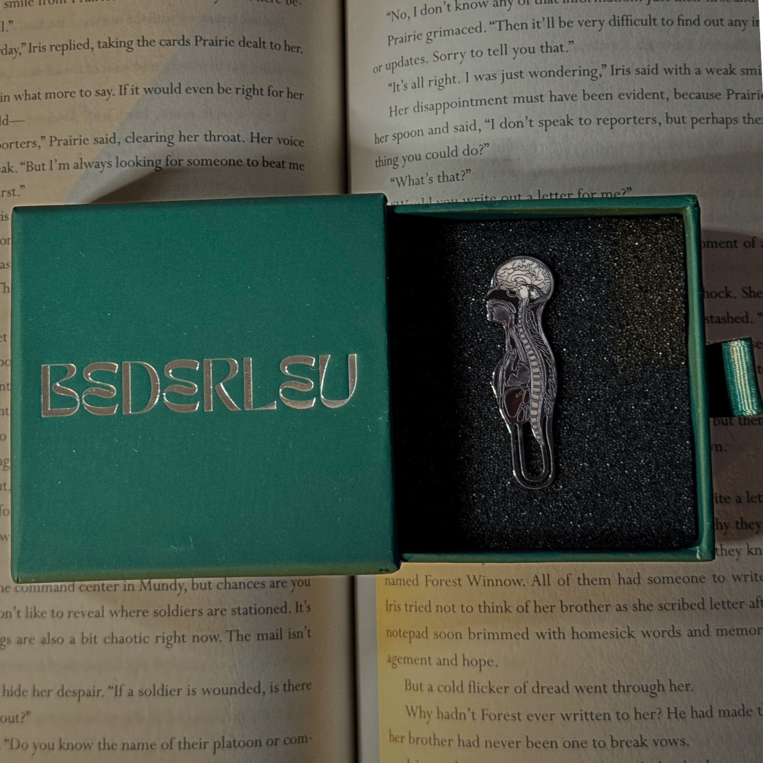 Anatomy Silhouette Metal Bookmark | Dark Academia Gothic