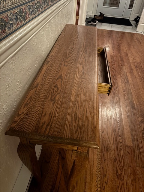 Solid Wood Console Table / Hallway Table with Drawer - photo 2