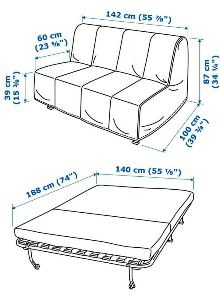 Ikea Futon (LYCKSELE LÖVÅS) - Disassembled/Wrapped - photo 4