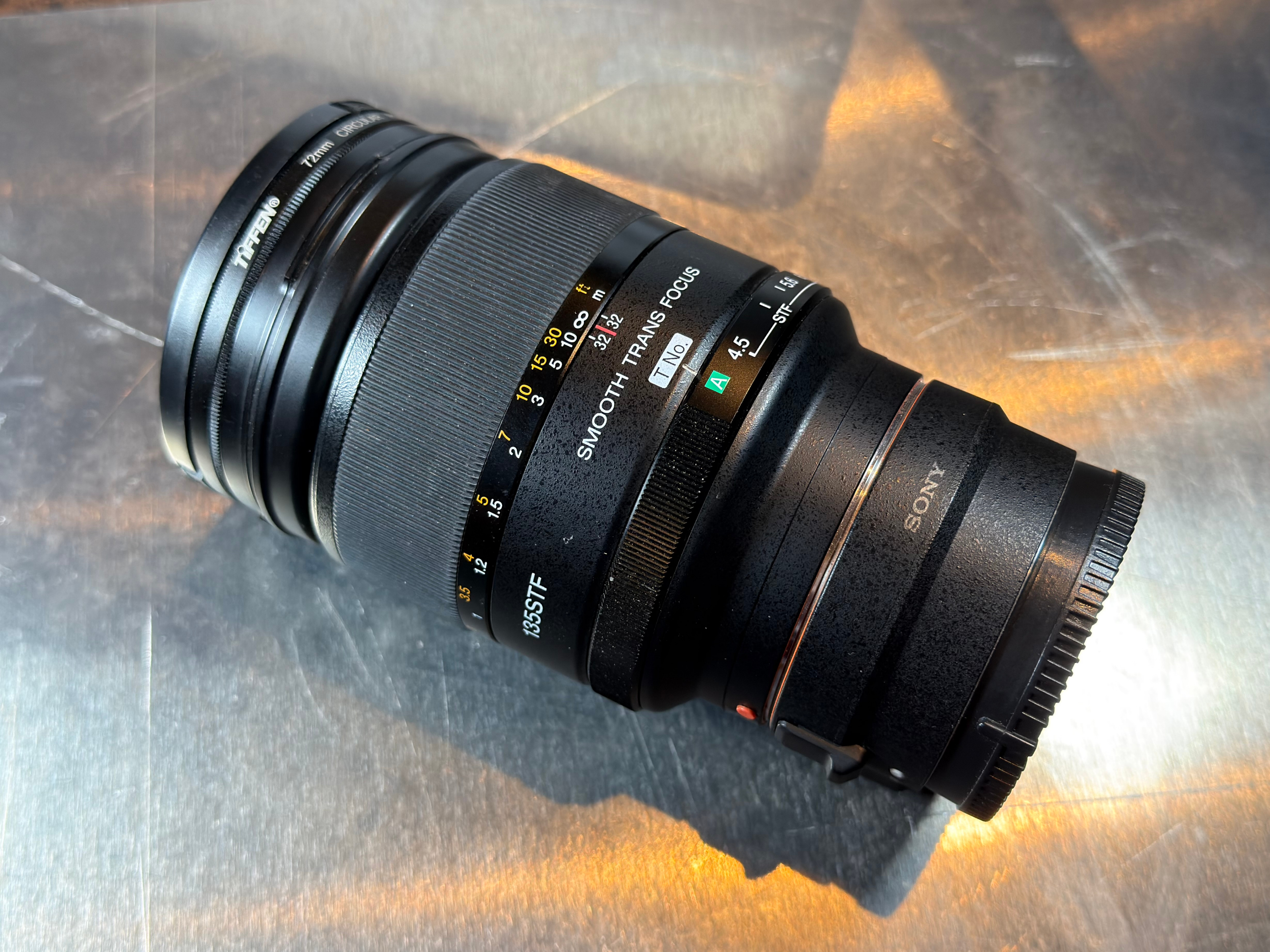 Sony 135mm f4.5 STF SAL135F28 & E Mount Adapter