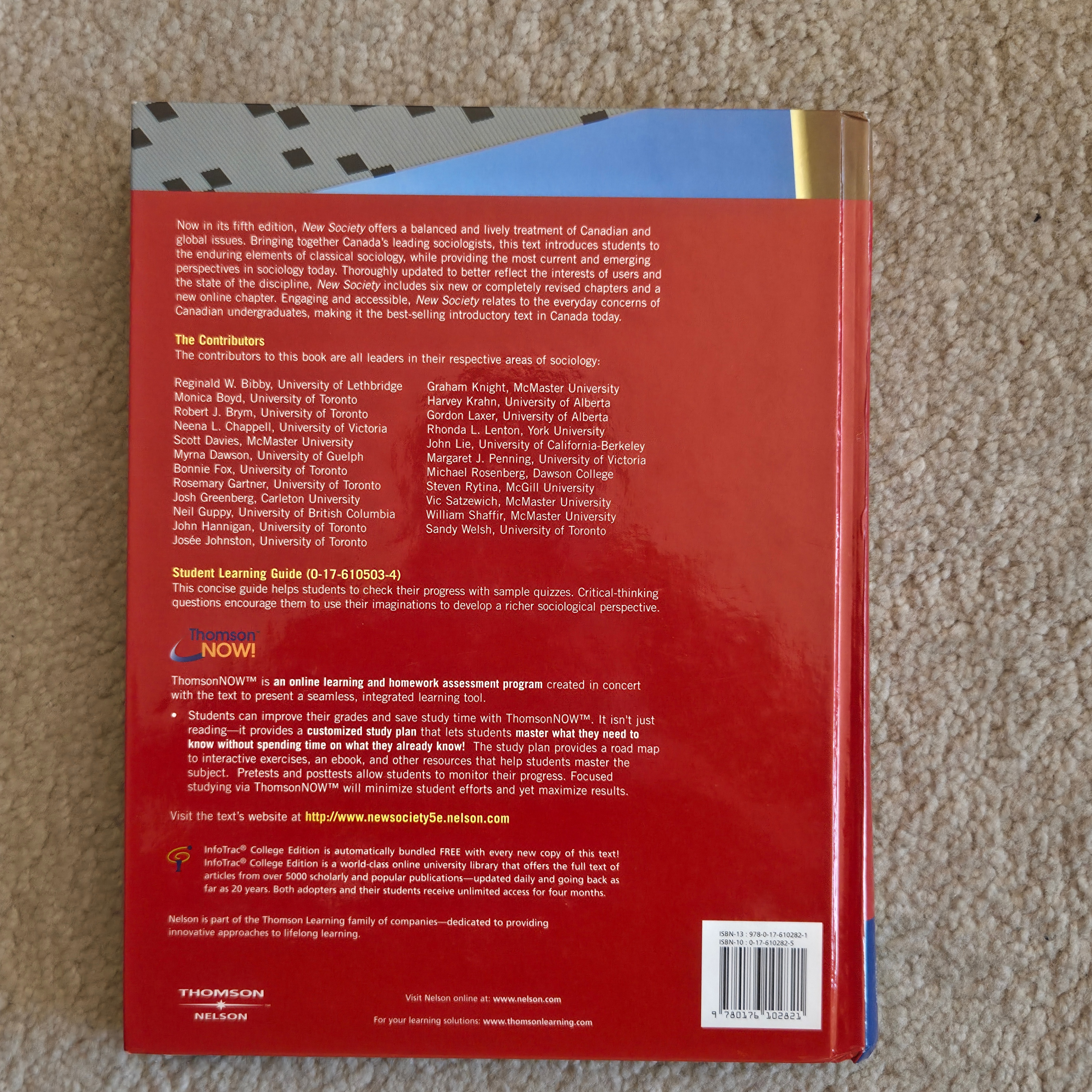 New Society by Robert Brym Sociology Textbook - 5th Ed 2008 - photo 2