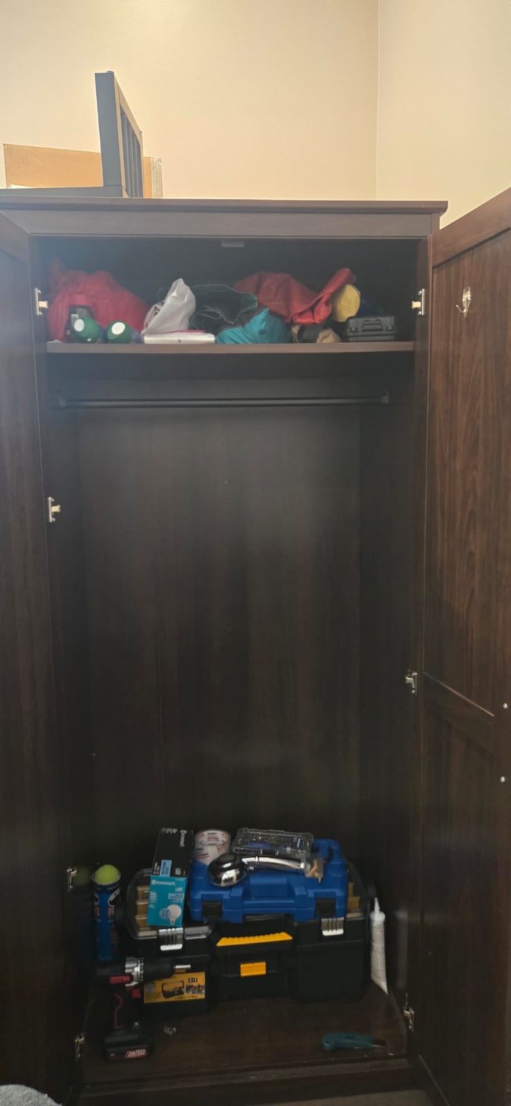 THREE - Ikea Dark Brown Wardrobe with Mirror - photo 4