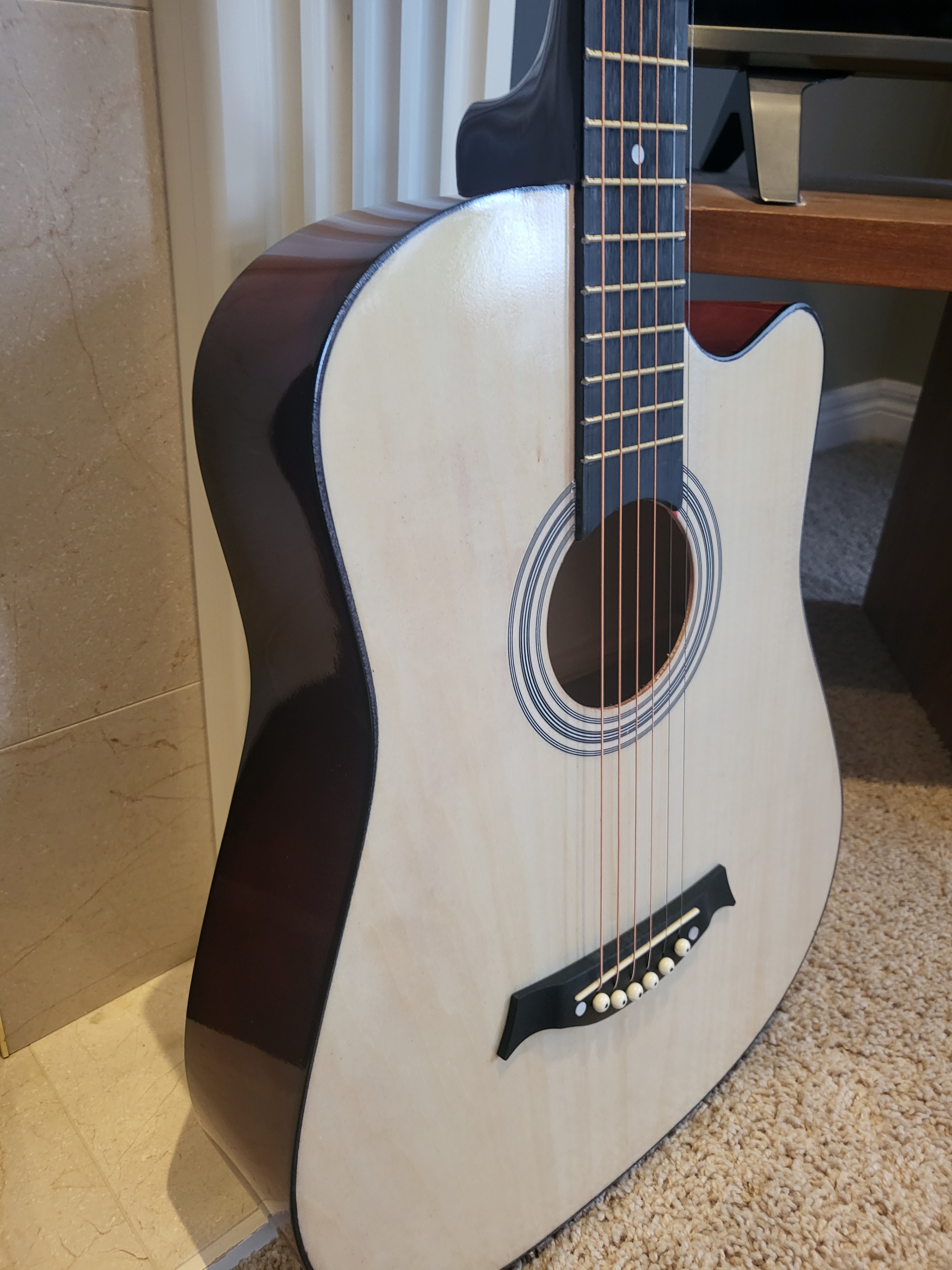 38" Acoustic Guitar Natural Finish, Great for Beginners New - photo 5