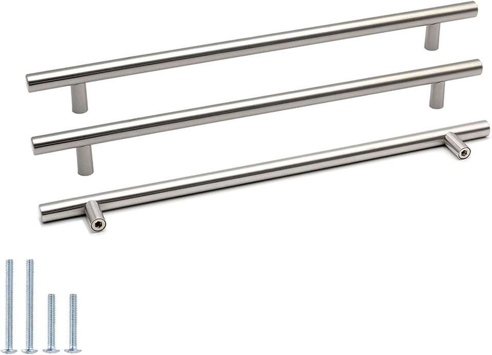 Goldenwarm Brushed Nickel Cabinet Door Handles T Bar Drawer Pull