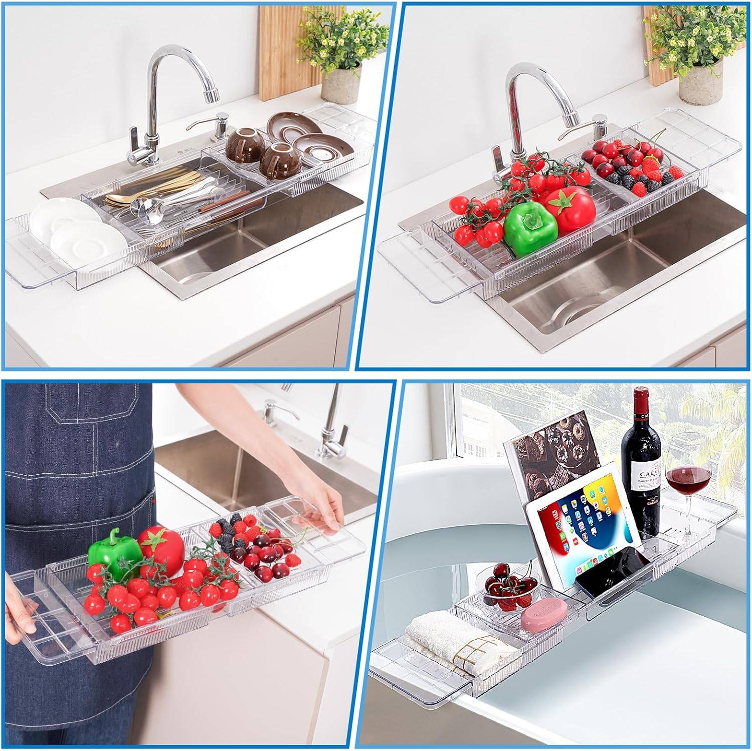 Acrylic Bathtub Tray Caddy - Transparent & Beautiful - photo 2