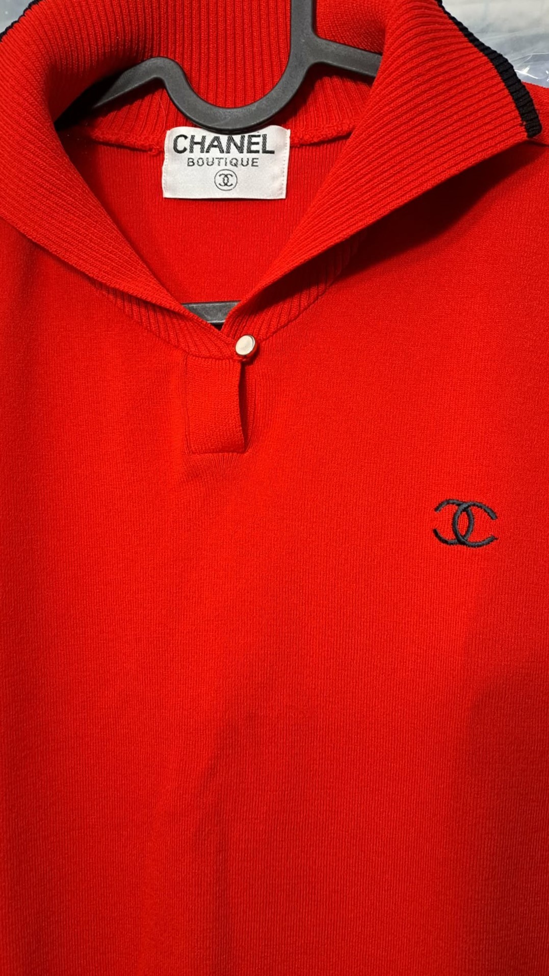 Vintage 90s Chanel Boutique Style Knit Polo Made in Korea - photo 2