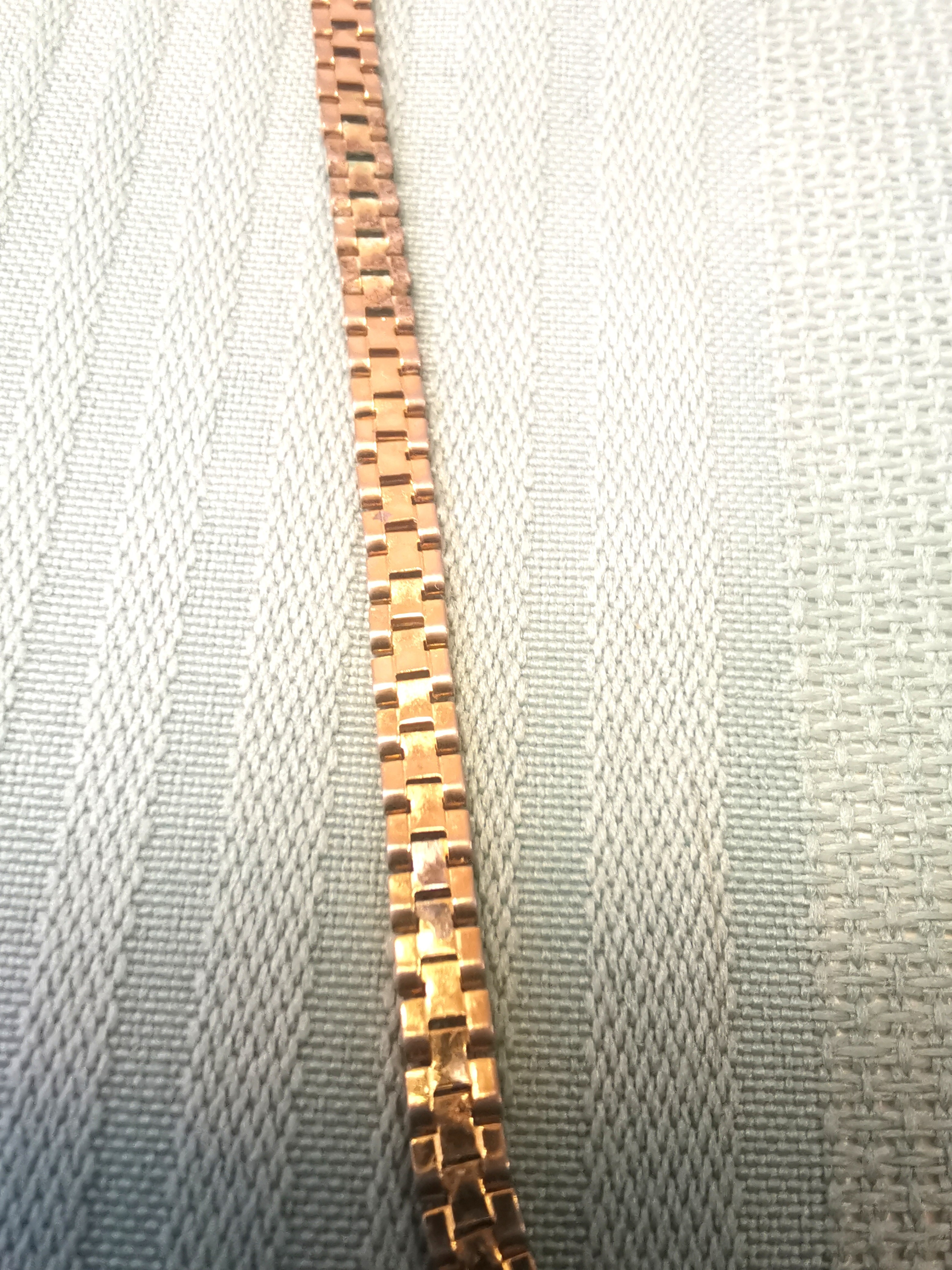 Gold Tone Watch Band Link Chain Necklace, 24.5 Inch Flat - photo 4