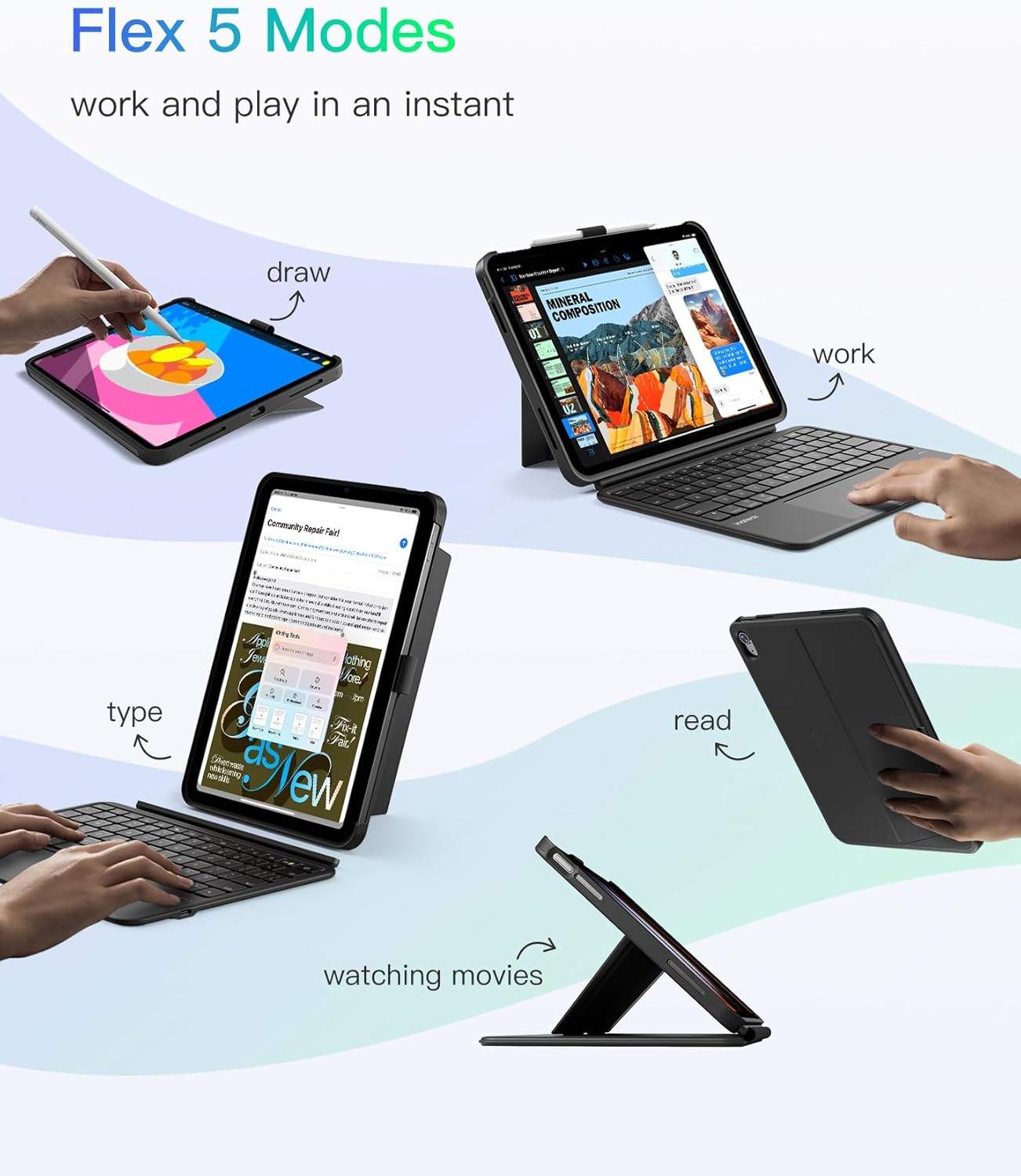 Keyboard Case for IPad - Black - photo 2