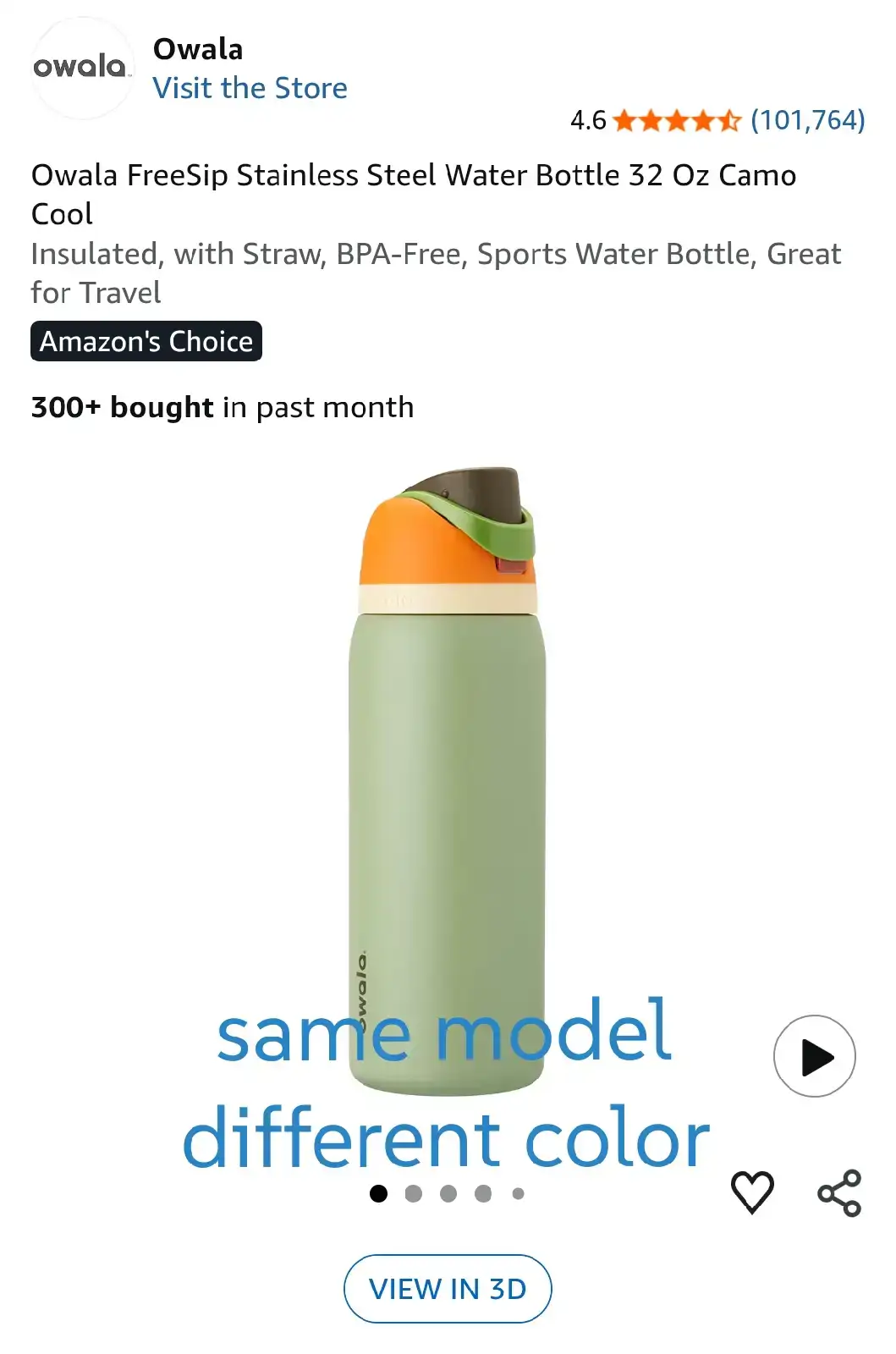 Owala FreeSip 32oz Water Bottle with Stickers - photo 5