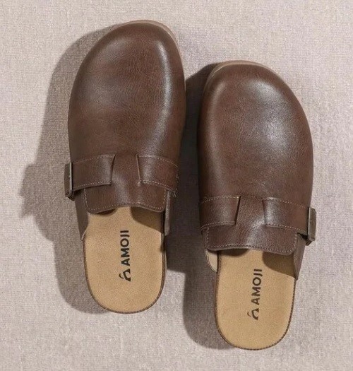 AMOJI Women Mule Clogs Slip On Lady Sandals FZ711(37)