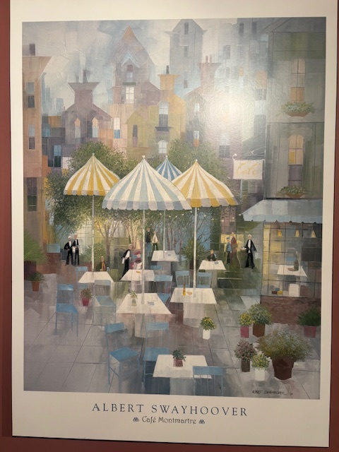 Large Mounted European Café Art Prints (Set of 4)