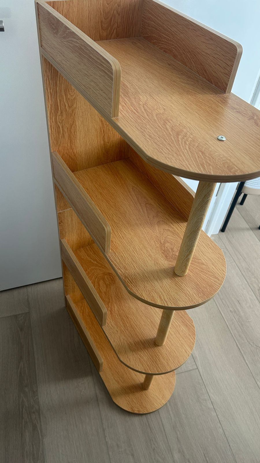 Modern Slim-Profile Tiered Bookcase / Entryway Organizer - photo 2