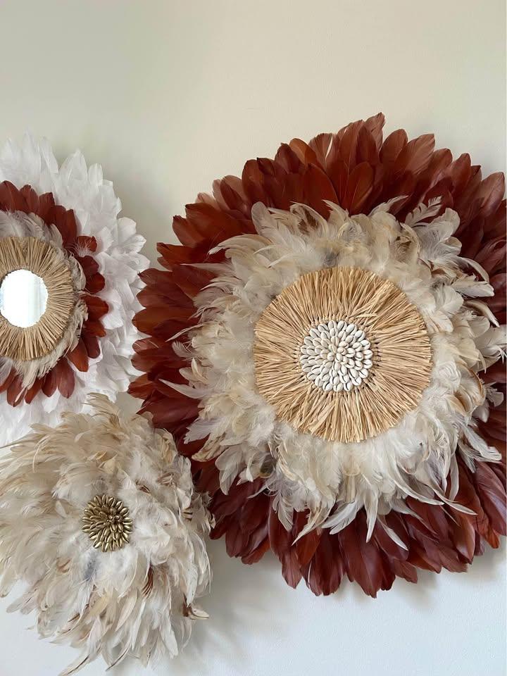 Handmade Feather Wall Decor Set - photo 2