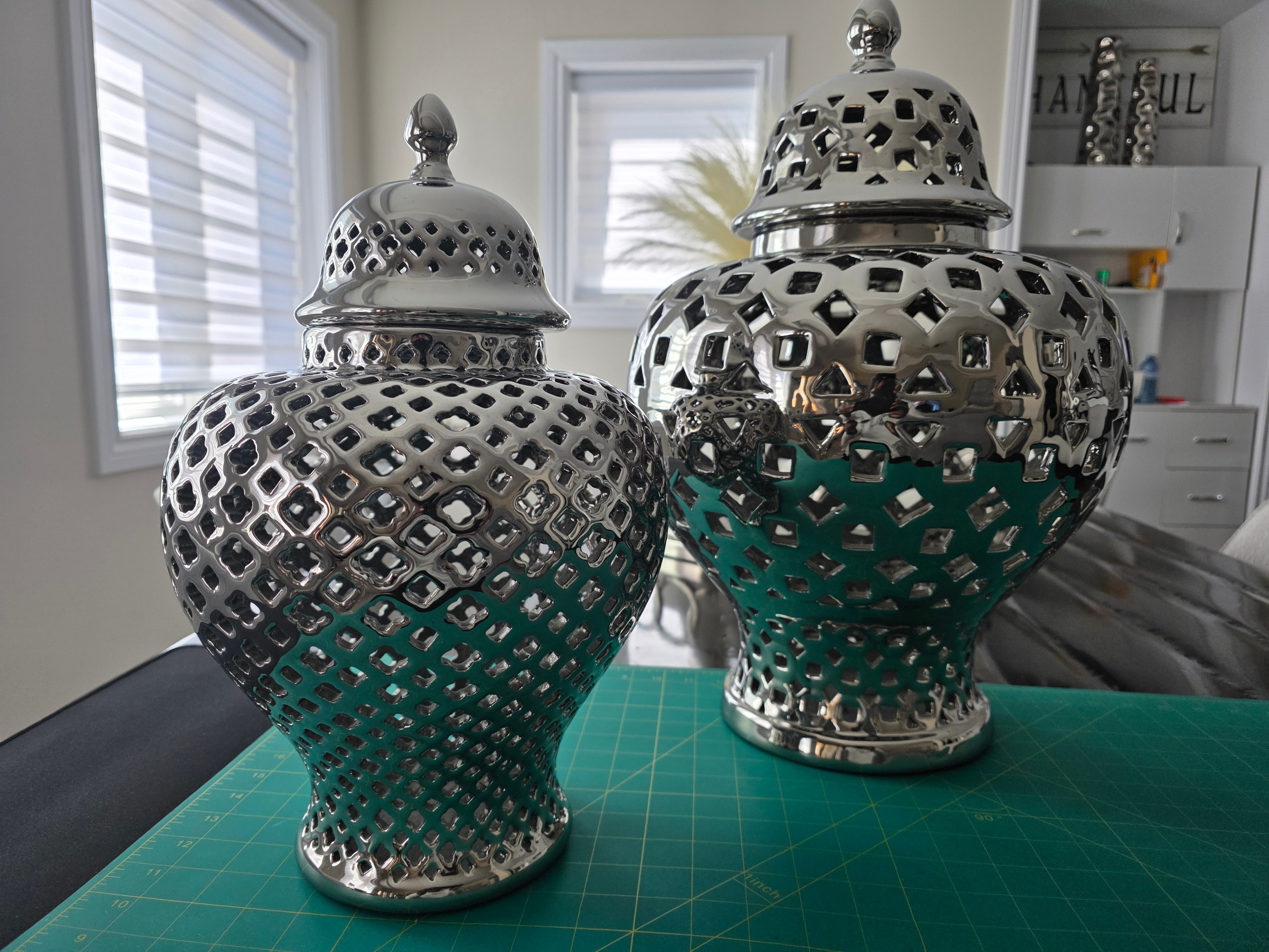 Luxury Decorative Silver Vase Duo - photo 5
