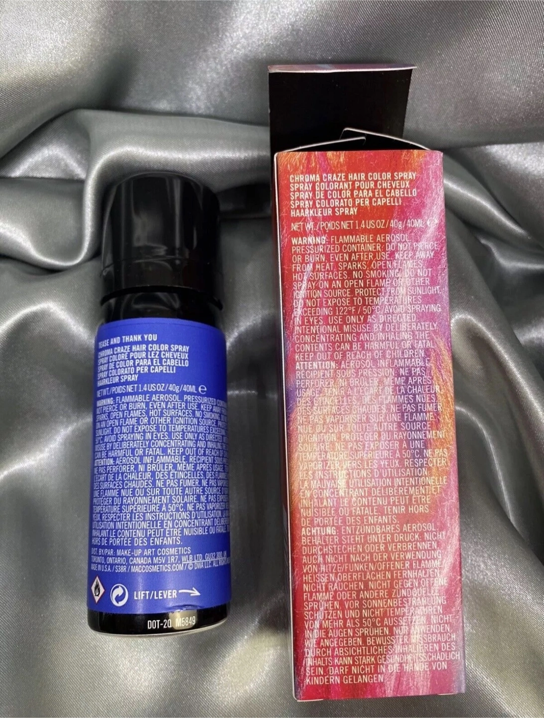 MAC Trolls Chroma Craze Hair Color Spray Tease & A46 1.4oz 🧡 - photo 2