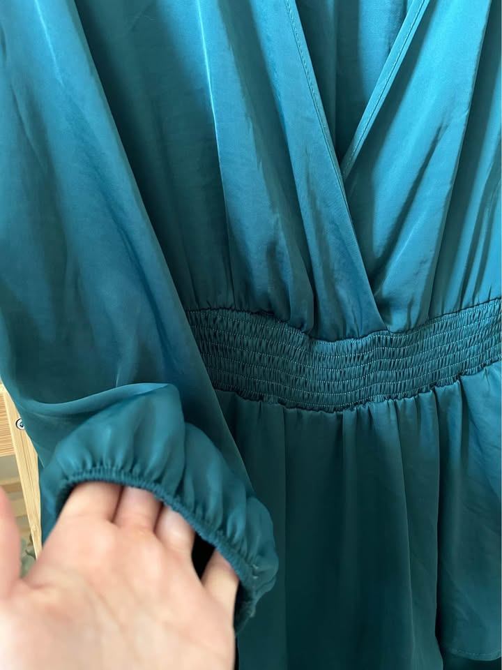 Zara Green/Blue Dress, Size M - photo 2